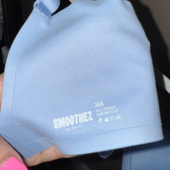 Aeri Smoothez Full Coverage Lightly Lined Bra in Eyelet Blue size 36 B - Picture 4 of 4